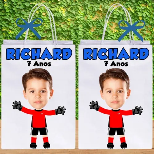 Sacolinhas com Sua Foto Futebol