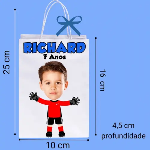 Sacolinhas com Sua Foto Futebol