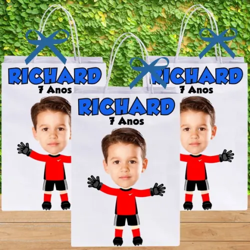 Sacolinhas com Sua Foto Futebol