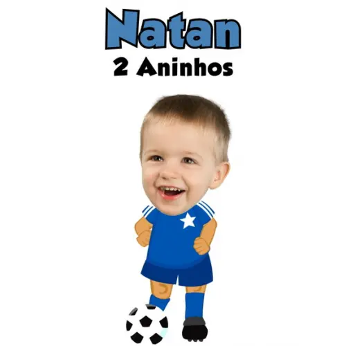 Sacolinhas com Sua Foto Jogador de Futebol
