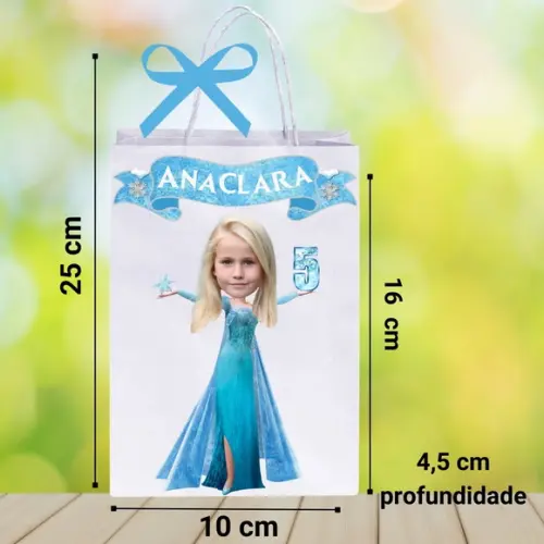 Sacolinhas Frozen com Sua Foto na Elsa!