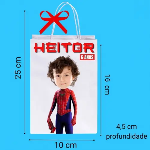 Sacolinhas para Lembrancinhas com Foto no Homem-aranha