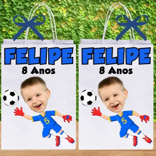 Sacolinhas para Lembrancinhas Futebol Personalizadas Goleiro