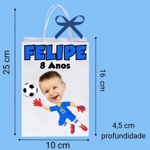 Sacolinhas para Lembrancinhas Futebol Personalizadas Goleiro