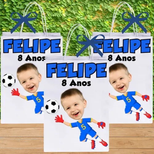 Sacolinhas para Lembrancinhas Futebol Personalizadas Goleiro