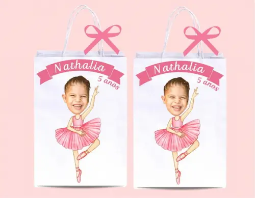 Sacolinhas Personalizadas com Foto Bailarina