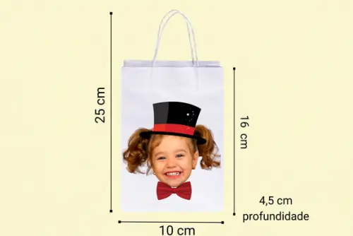 Sacolinhas Personalizadas com Foto no Tema Mágico Circo