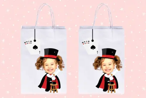 Sacolinhas Personalizadas com Foto no Tema Mágico Circo