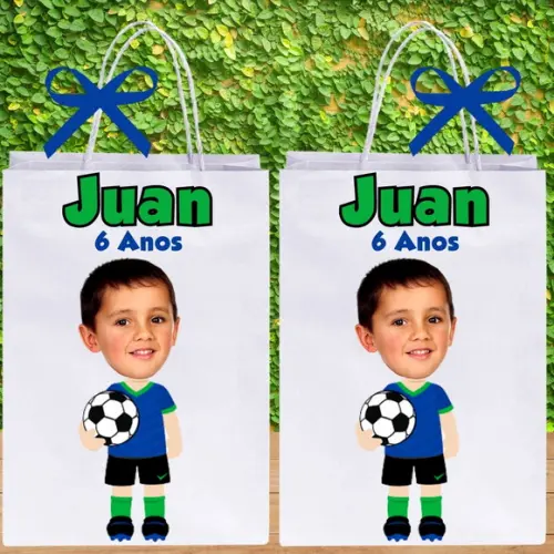 Sacolinhas Personalizadas Futebol com Foto Rostinho