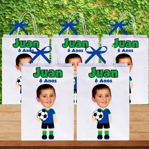 Sacolinhas Personalizadas Futebol com Foto Rostinho