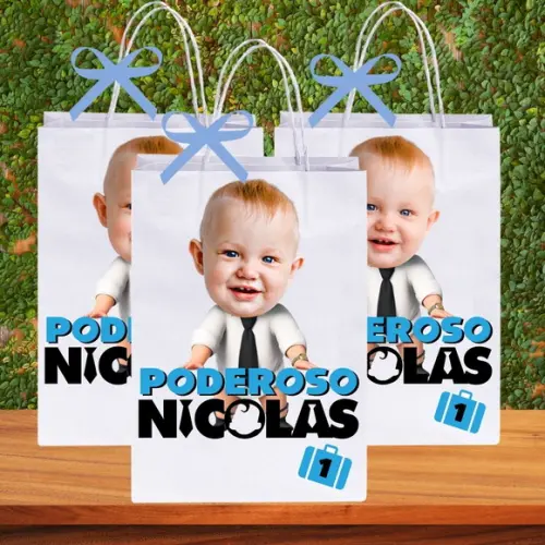 Sacolinhas Personalizadas Poderoso Chefinho com Foto