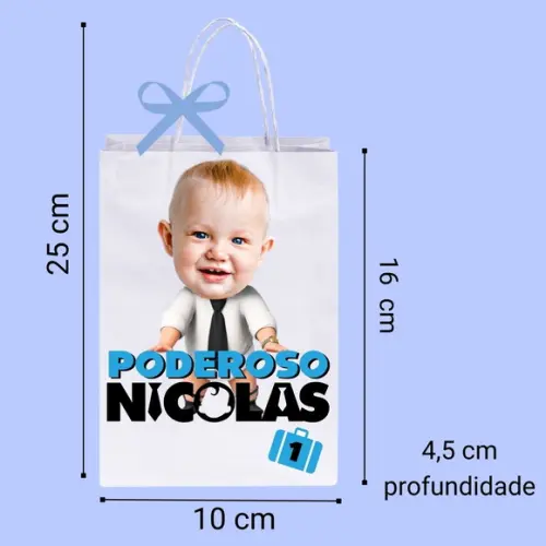 Sacolinhas Personalizadas Poderoso Chefinho com Foto