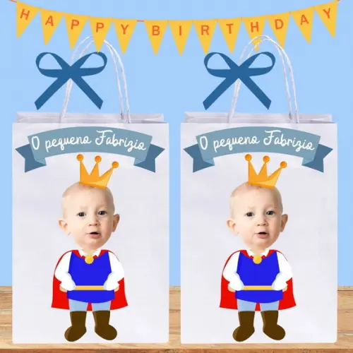 Sacolinhas Personalizadas Sua Foto no Pequeno Príncipe