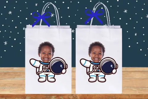 Sacolinhas Personalizadas Tema Astronauta Espaço