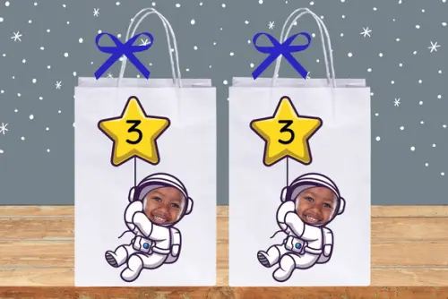 Sacolinhas Personalizadas Tema Astronauta Espaço