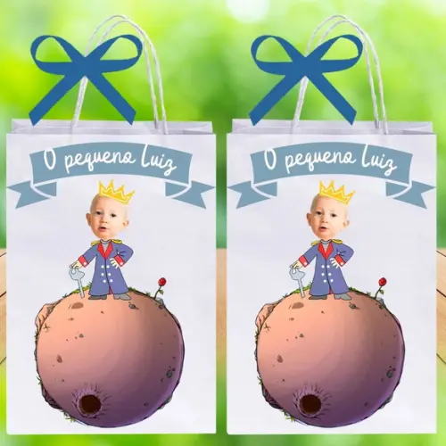 Sacolinhas Personalizadas Tema Pequeno Príncipe