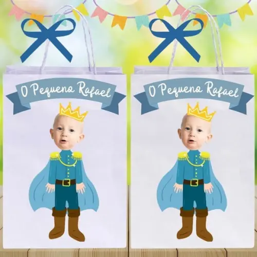 Sacolinhas Personalizadas Tema Pequeno Príncipe