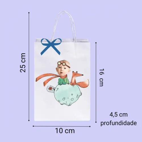 Sacolinhas Personalizadas Tema Pequeno Príncipe