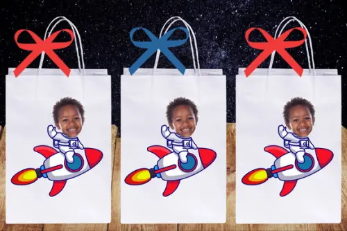 Sacolinhas Surpresas Personalizadas com Foto Tema Astronauta