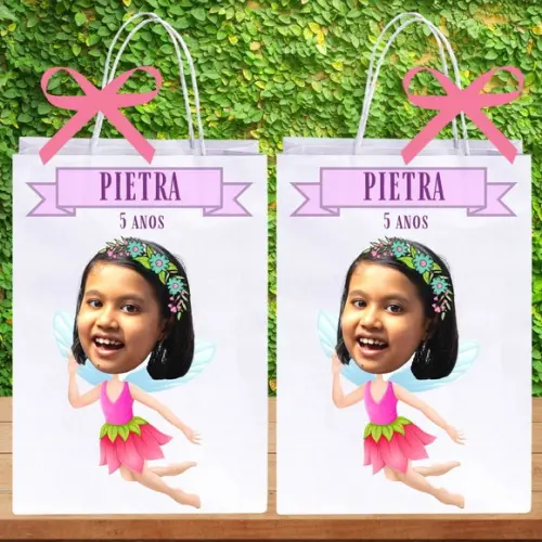 Sua Foto na Sacolinhas Personalizadas Fada
