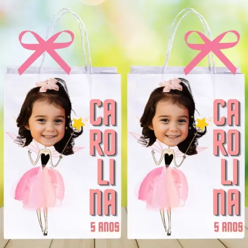 Sua Foto na Sacolinhas Personalizadas Fada