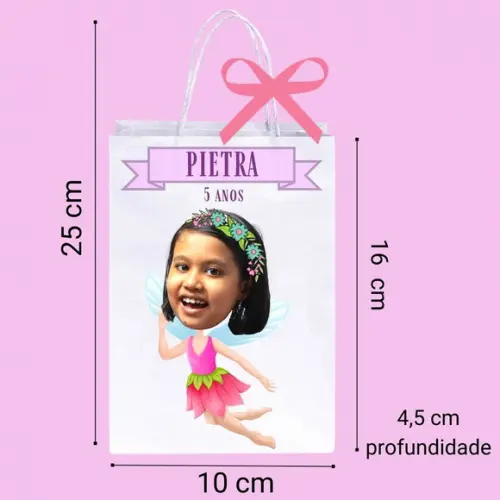 Sua Foto na Sacolinhas Personalizadas Fada