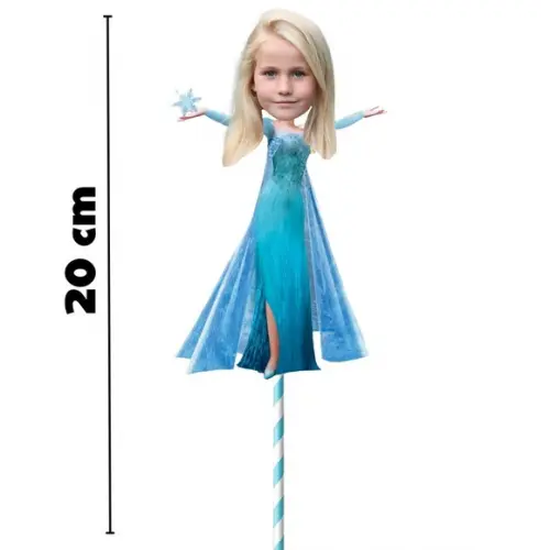 Sua Foto no Topo de Bolo Elsa Frozen