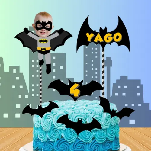 Topo de Bolo Batman com Foto + 10 Toppers.