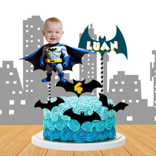 Topo de Bolo Batman com Foto + 10 Toppers.