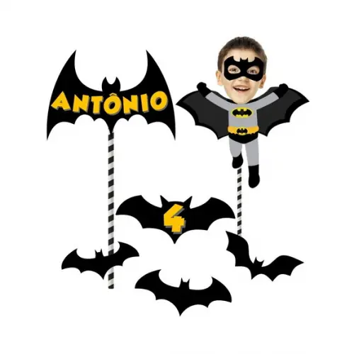 Topo de Bolo Batman com Foto + 20 Toppers.