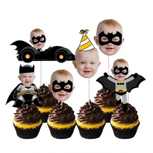 Topo de Bolo Batman com Foto + 20 Toppers.