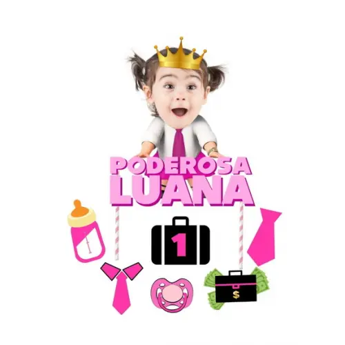 Topo de Bolo Poderosa Chefinha Personalizado com Foto