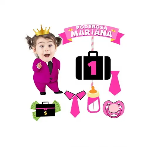Topo de Bolo Poderosa Chefinha Personalizado com Foto