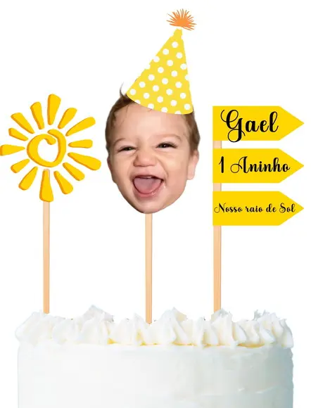 Topo de Bolo Raio de Sol