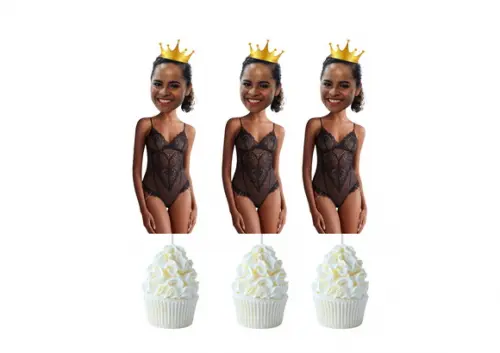 Toppers Chá de Lingerie com Sua Foto. para Doces e Decoração