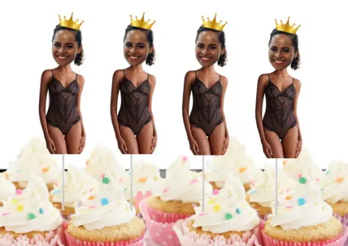 Toppers Chá de Lingerie com Sua Foto. para Doces e Decoração
