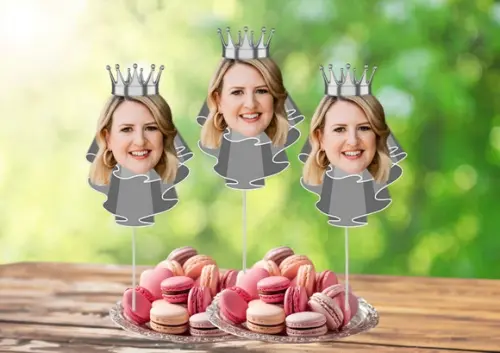 Toppers com Foto da Noiva para Decoração Despedida de Soltei