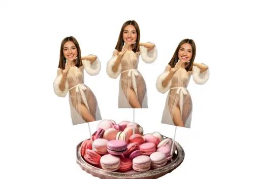Toppers com Foto da Noiva para Despedida de Solteira.