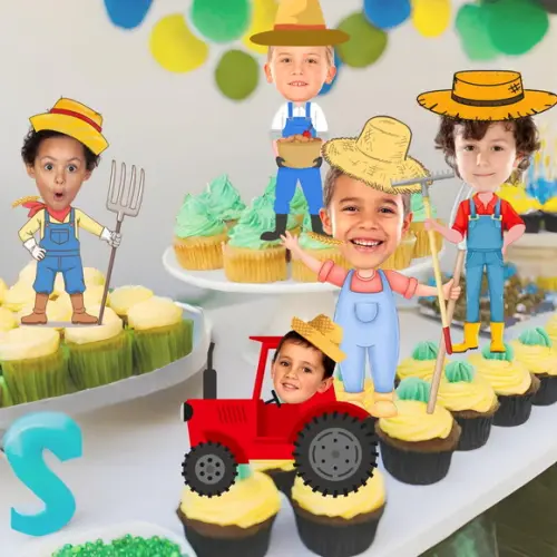 Toppers Fazendinha com Sua Foto - 10 Modelos Diferentes