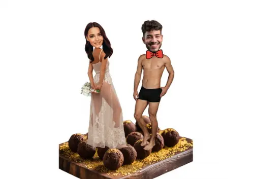 Toppers dos Noivos com Foto Rostinhos.