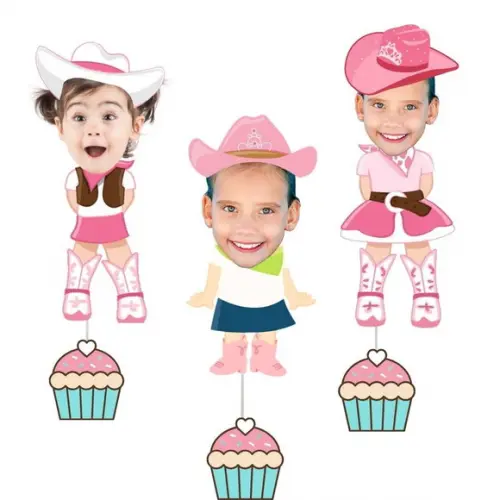 Toppers Fazendinha Menina com Foto - 10 Modelos Diferentes