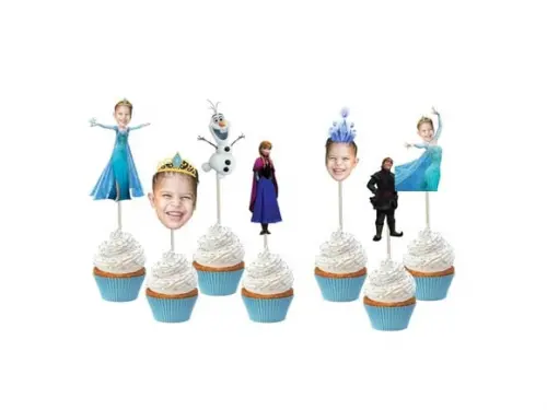Toppers Frozen com Sua Foto para Docinhos