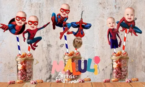 Toppers Grande para Centro de Mesa Personalizado com Foto