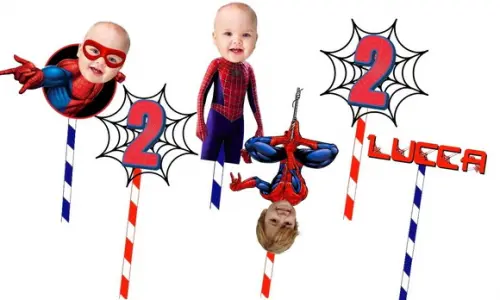 Toppers Grande para Centro de Mesa Personalizado com Foto
