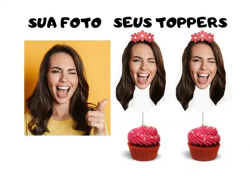 Toppers Noiva com Foto para Despedida de Solteira