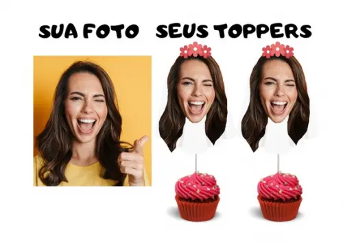Toppers Noiva com Foto para Despedida de Solteira