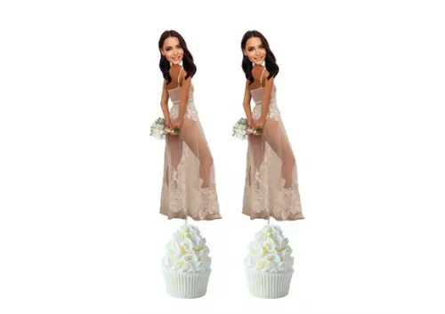 Toppers Noiva com Sua Foto para Despedida de Solteira
