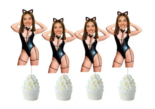 Toppers Noiva para Despedida Solteira Chá Lingerie com Foto