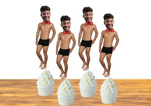Toppers Noivo para Despedida de Solteira com Foto para Doces