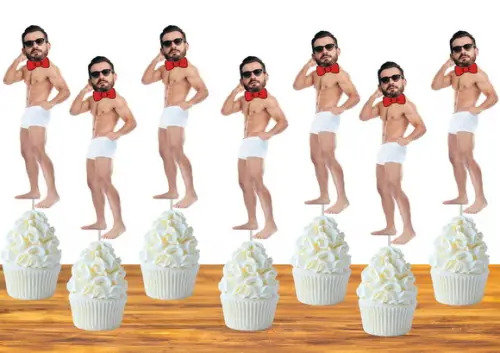 Toppers Noivo para Despedida de Solteira com Foto para Doces